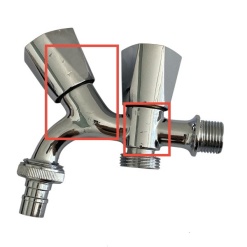 Outlet Canilla Doble De Metal Para Lavado Y Riego