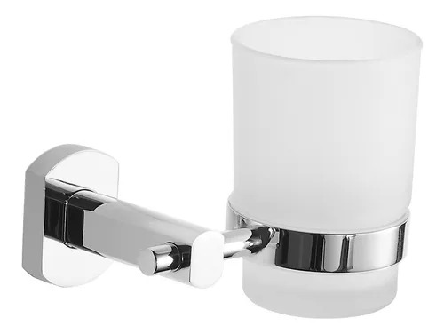 Alternative view of Set Accesorios Baño FLG 6 Piezas Acero Inox Vidrio Transparente
