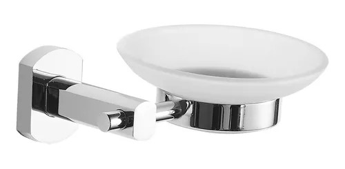 Set Accesorios Baño FLG 6 Piezas Acero Inox Vidrio Transparente - Imagen 3