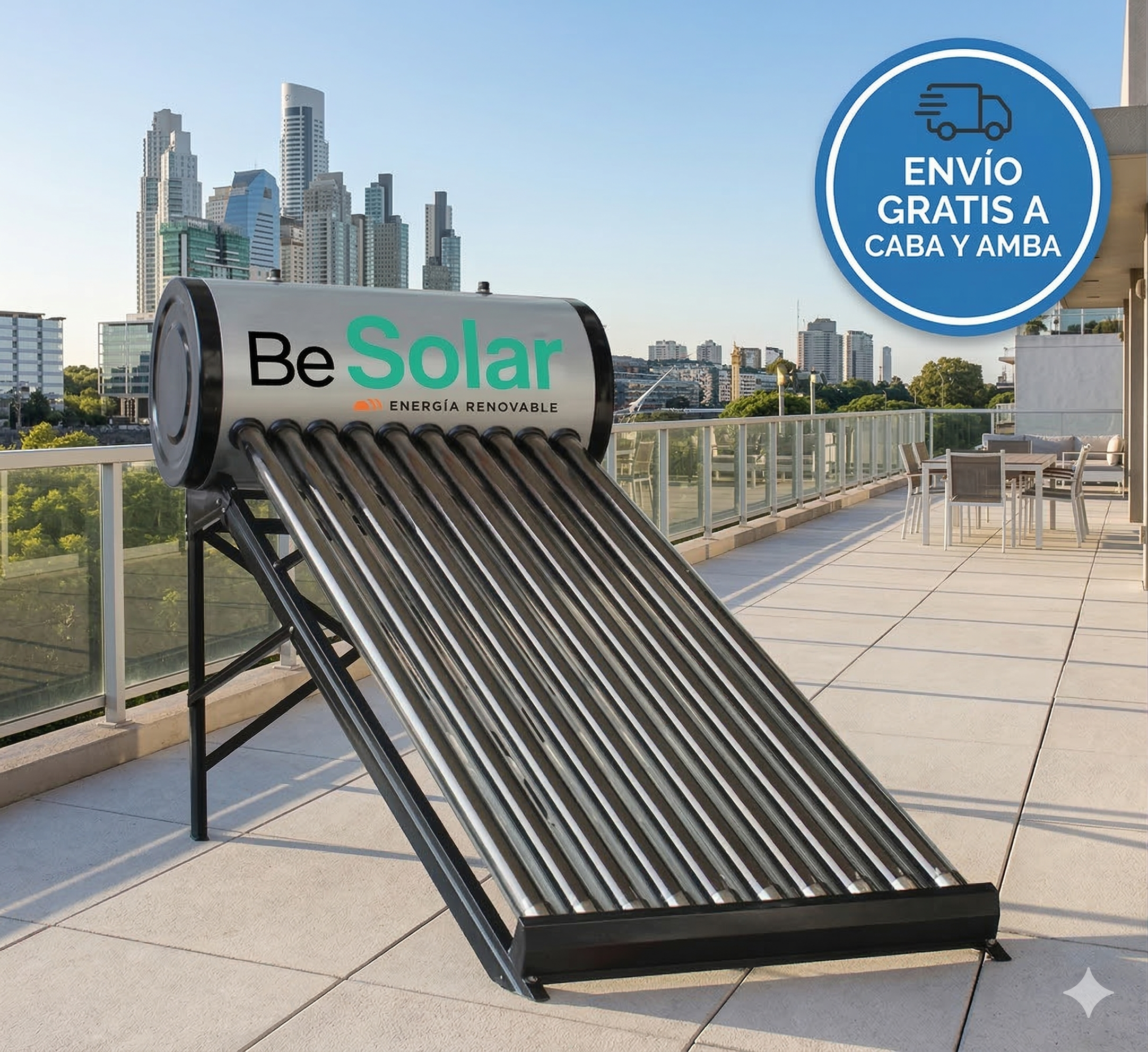 Termotanque Solar BeSolar 240 Lts