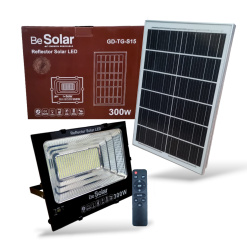 Reflector Led Solar Jardín Con Control 300 Watts