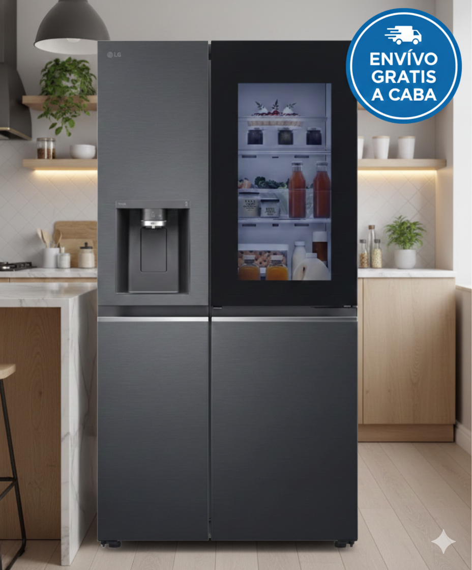 Heladera Inverter LG Side By Side Instaview 718L Gs77sxtc