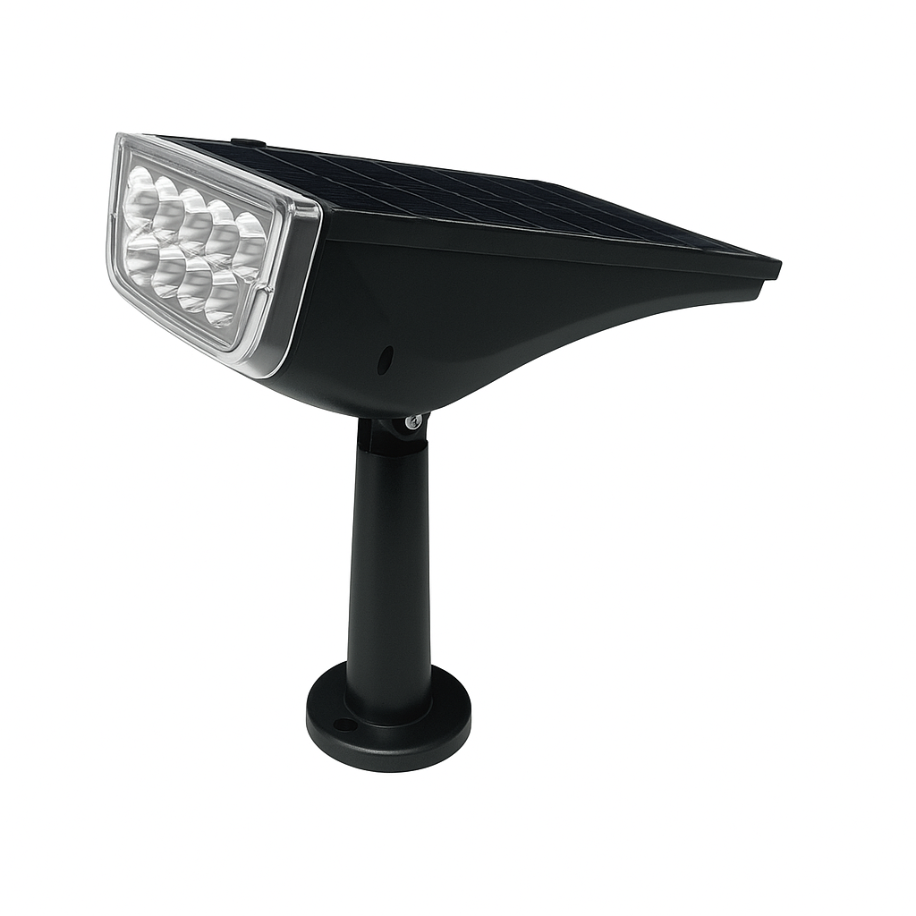 Aplique Estaca Solar Led 10W Exterior Blanco Frío 6500K con Encendido Automático