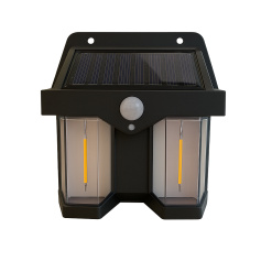 Farol Solar De Pared + Sensor Movimiento Luz Cálida Exterior