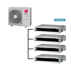 Aire Multisplit LG Inverter 4 a 1 Ducto 4 x 3000 Frigorias