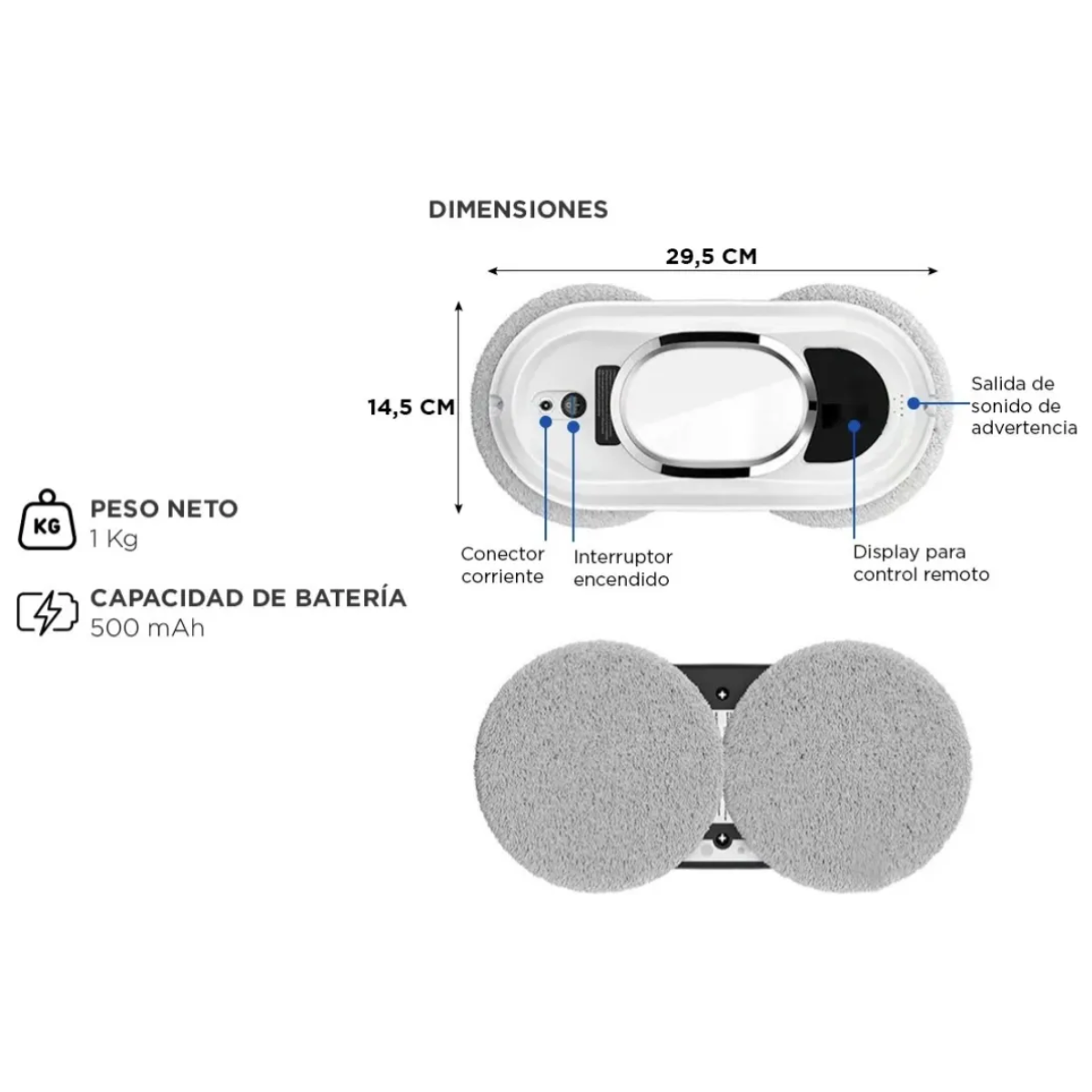 Limpiavidrios Robot 90W /2800Pa - Imagen 2
